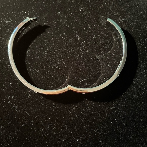 Coach-Black Cherry/Silver/Cz "Kissing" Hinged Bracelet-NWT - Picture 7 of 12